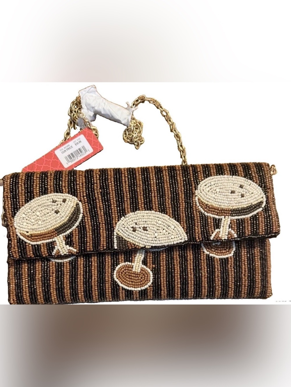 Embellished Beaded Espresso Martini Bag - Kelly & Katie NEW NWT